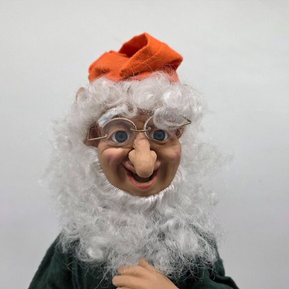 Vintage Telco Animated Motionette Elf Worker Toy Maker Christmas Decor Saw - Picture 2 of 6